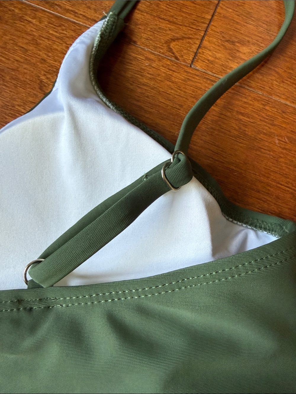 Green Twist Front Bikini Top - Picture 5 of 9